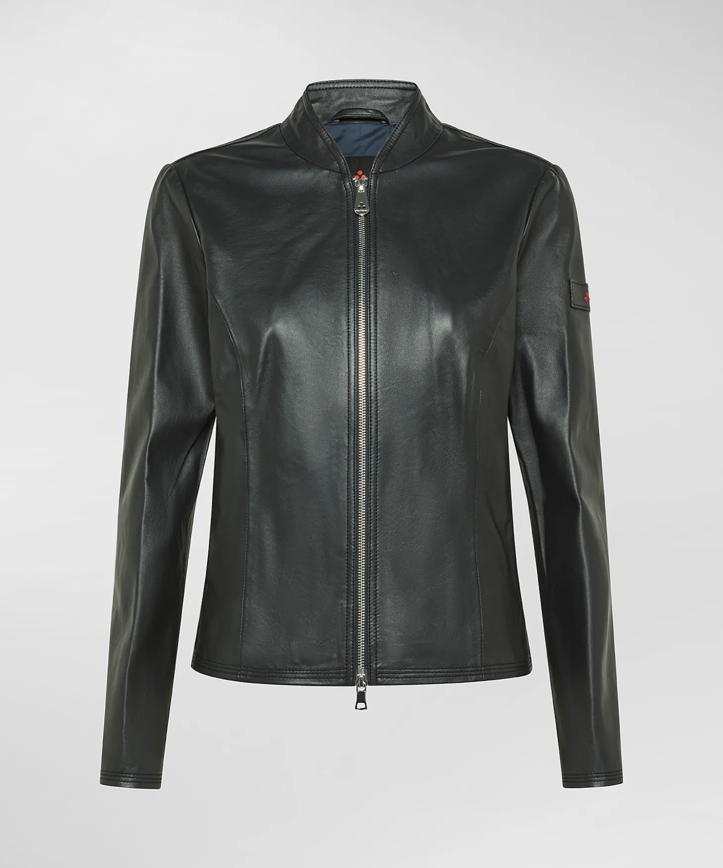 Biker corto in nappa tinta