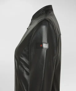 Biker corto in nappa tinta