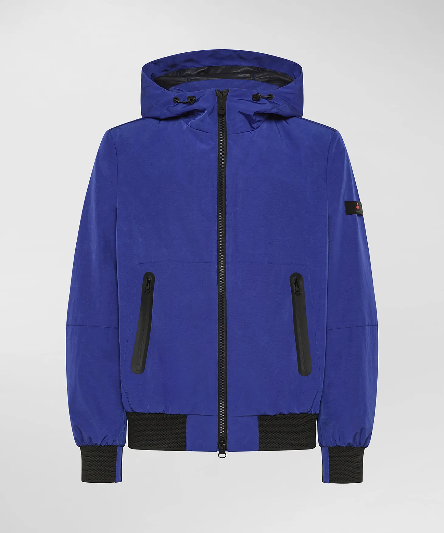 Bomber con cappuccio in tela leggera