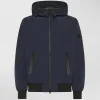 Bomber con cappuccio in tela leggera