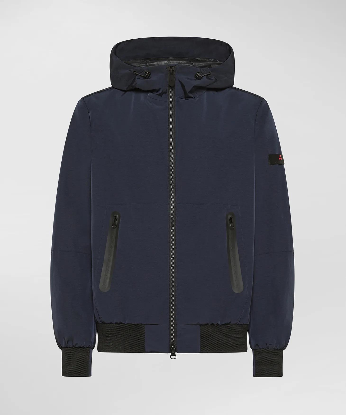 Bomber con cappuccio in tela leggera