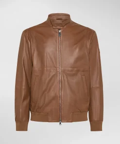Bomber in nappa tinta