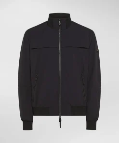 Bomber stretch con dettagli a contrasto