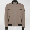 Bomber stretch con dettagli a contrasto