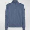 Felpa con collo in piedi e full zip