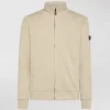 Felpa con collo in piedi e full zip