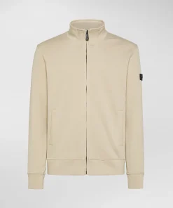 Felpa con collo in piedi e full zip
