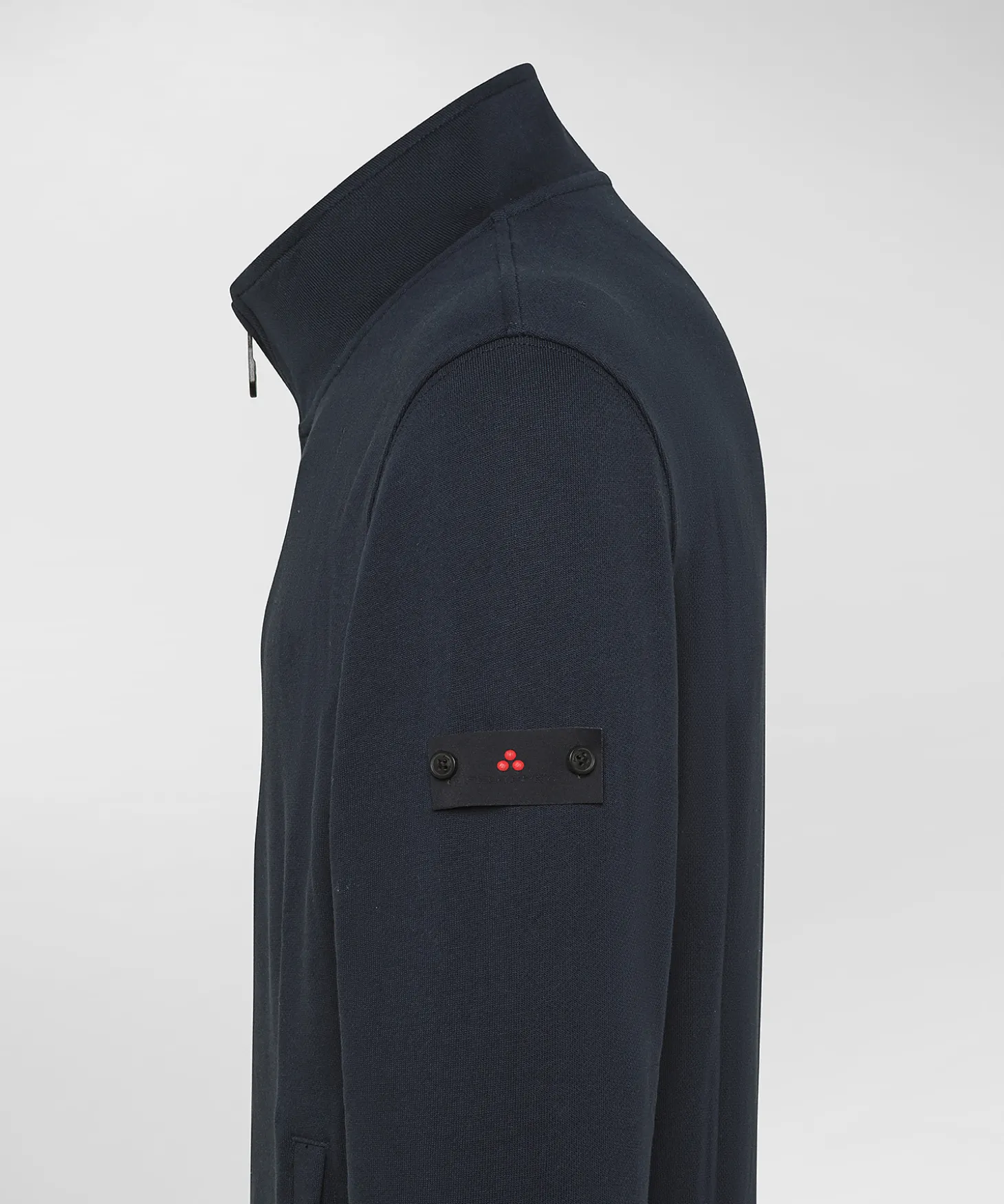 Felpa con collo in piedi e full zip