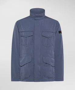 Field jacket in microfibra