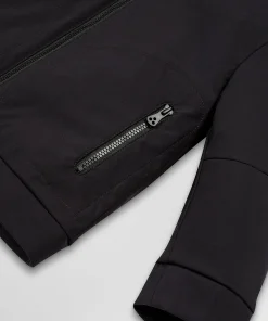Giacca antivento con zip nera