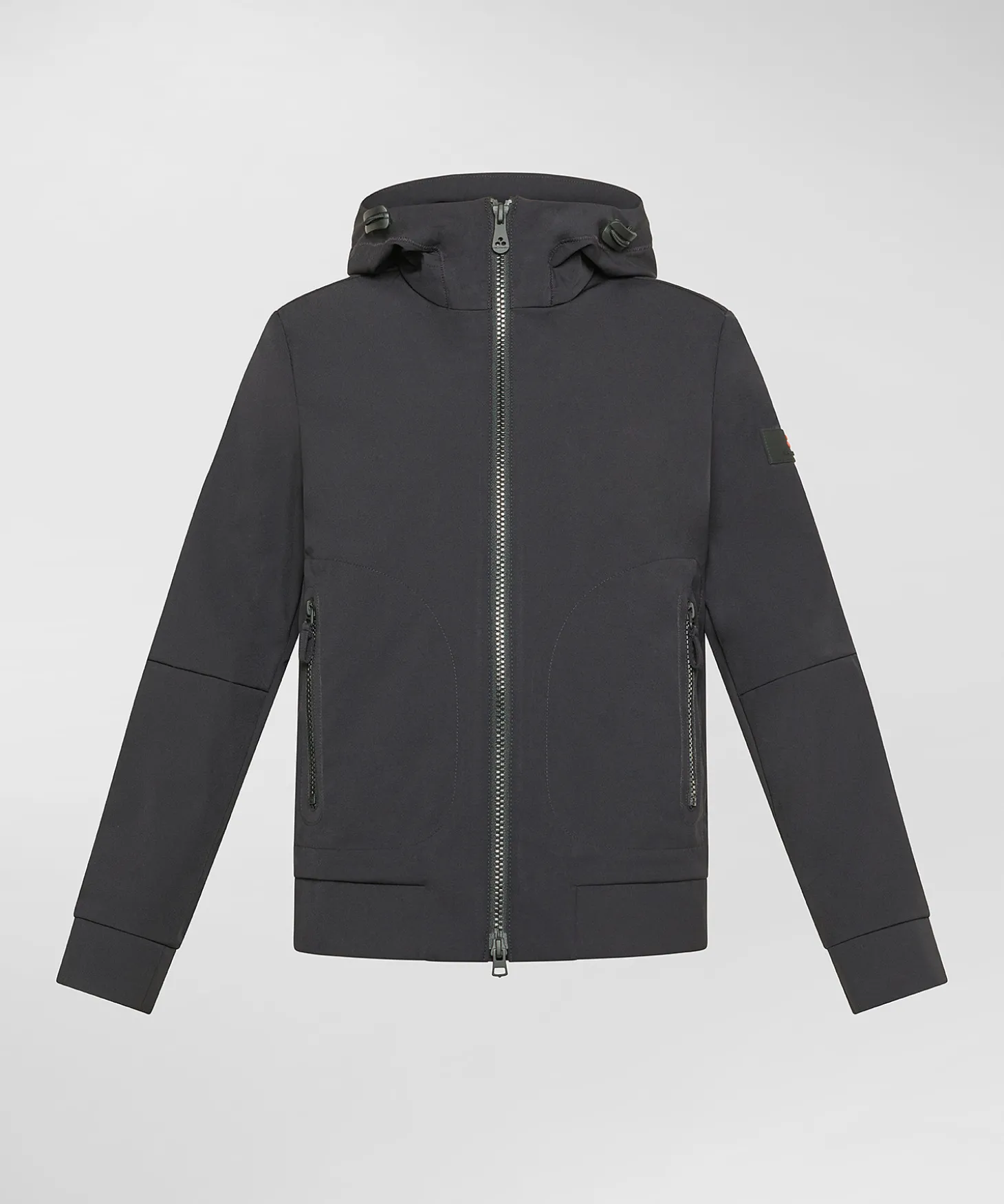 Giacca antivento stretch con cappuccio