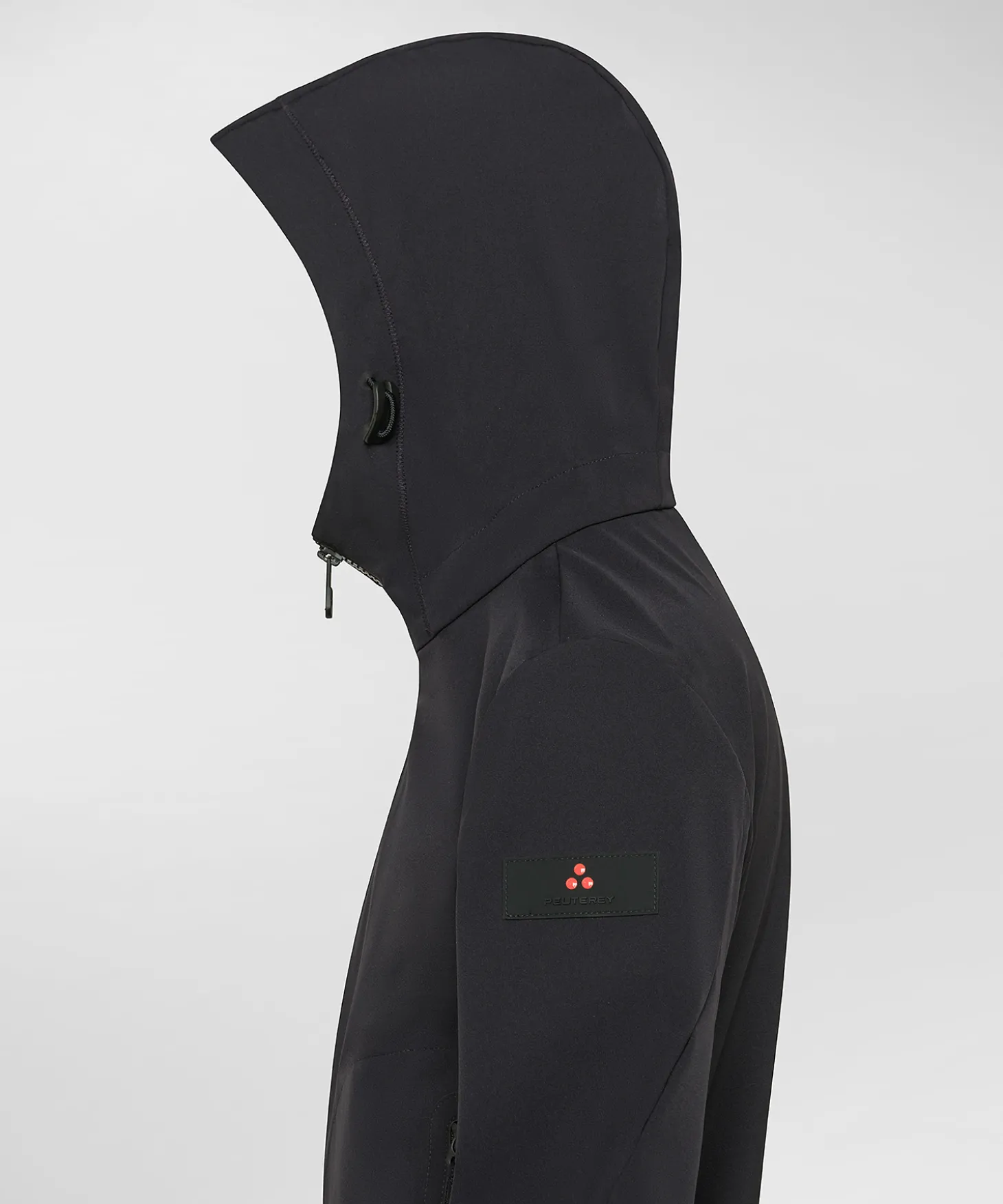 Giacca antivento stretch con cappuccio
