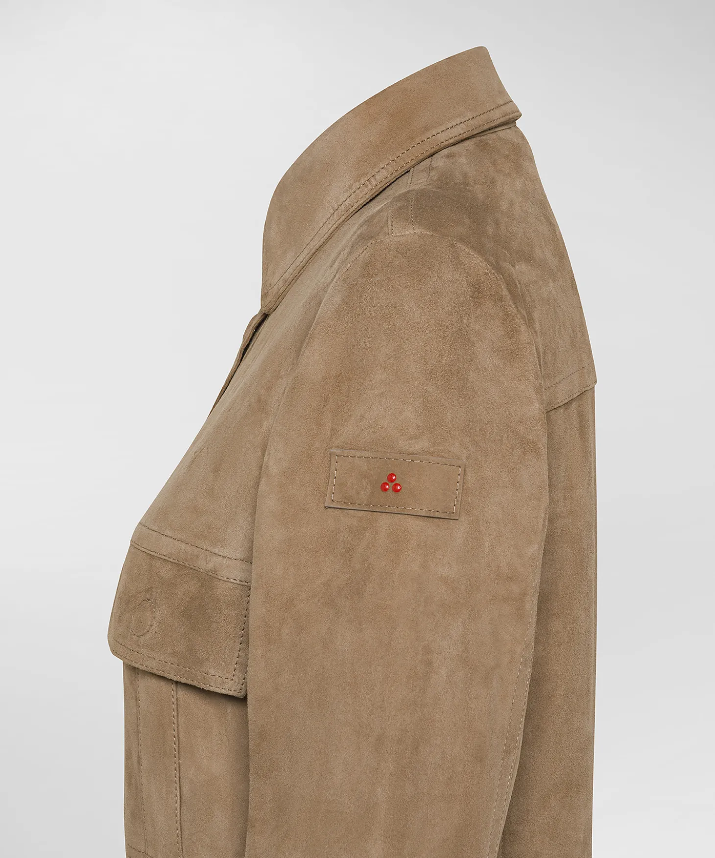 Giacca in pelle scamosciata