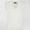 Gilet in tricot di viscosa lucido