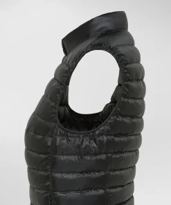 Gilet packable in piuma d’oca e bottoni in tinta