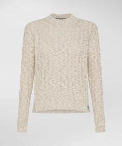 Maglia a trecce in cotone mouliné
