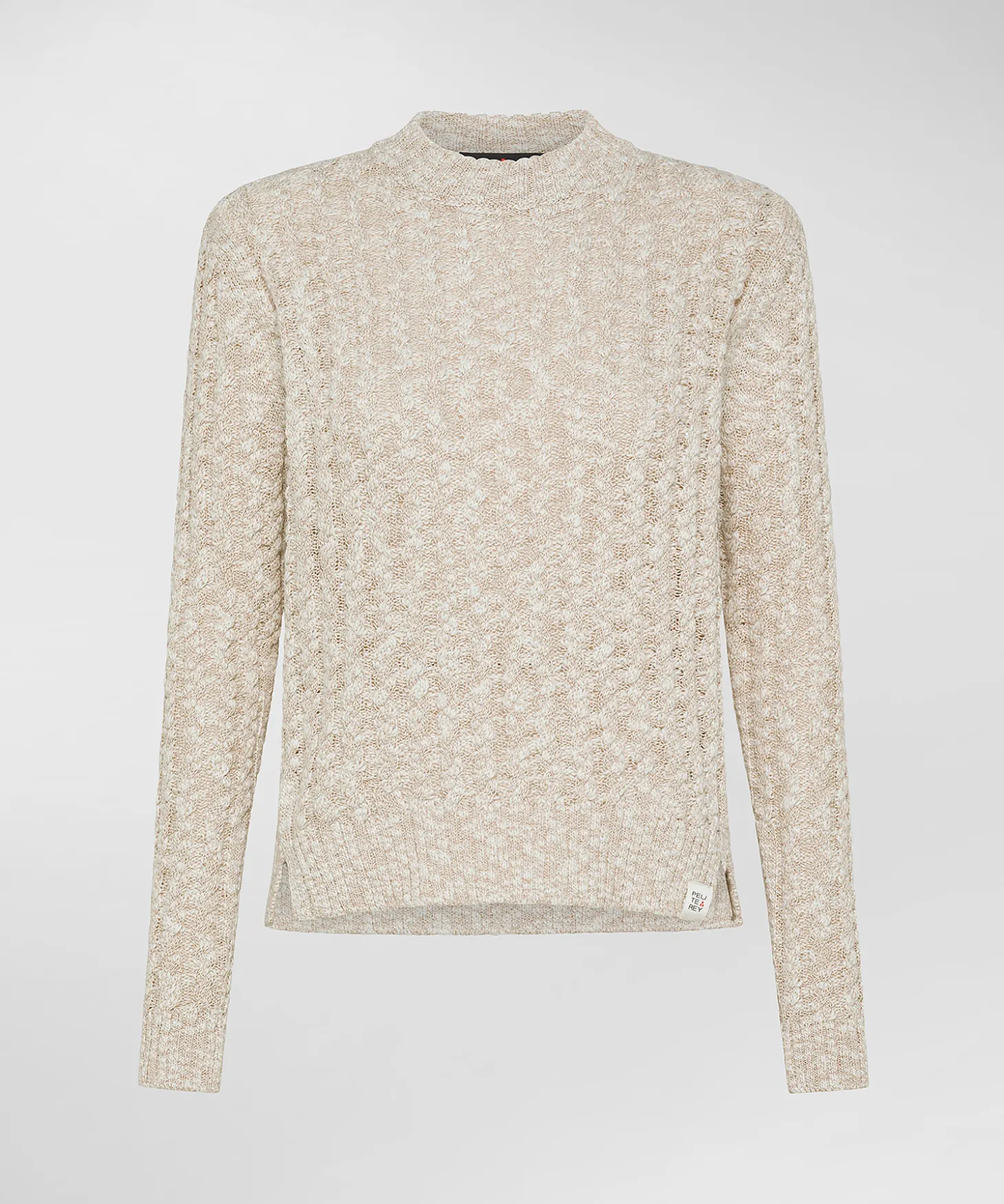 Maglia a trecce in cotone mouliné