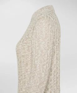 Maglia a trecce in cotone mouliné