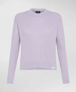 Maglia a treccia in tricot di cotone