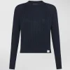 Maglia a treccia in tricot di cotone