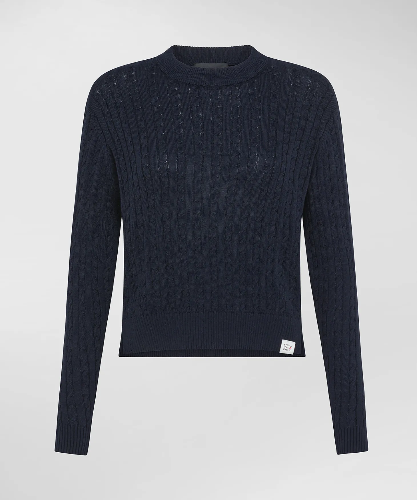 Maglia a treccia in tricot di cotone