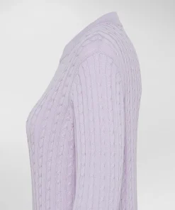 Maglia a treccia in tricot di cotone