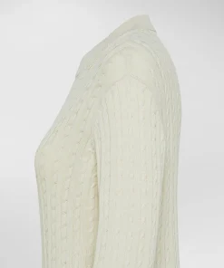 Maglia a treccia in tricot di cotone