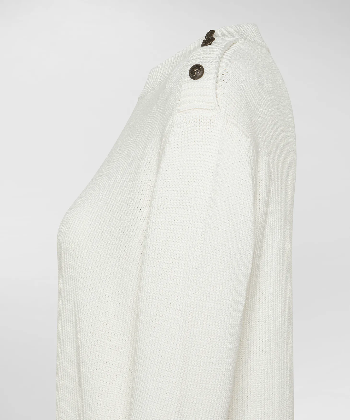 Maglia con collo in piedi e bottoni gioiello