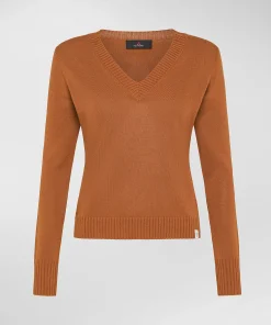 Maglia con scollo a V in tricot