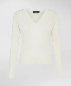 Maglia con scollo a V in tricot
