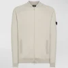 Maglia full zip effetto felpa