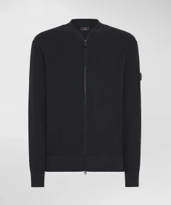 Maglia full zip in maglia inglese