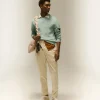 Maglia girocollo in tricot di cotone