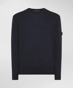 Maglia girocollo in tricot di cotone
