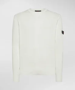 Maglia girocollo in tricot di cotone