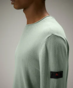 Maglia girocollo in tricot di cotone