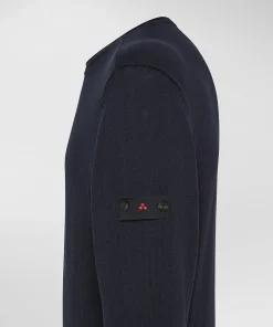 Maglia girocollo in tricot di cotone