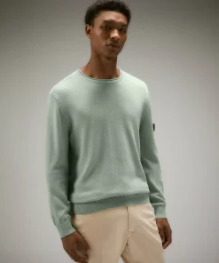 Maglia girocollo in tricot di cotone