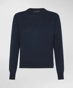 Maglia in cotone crêpe con dettagli in lurex