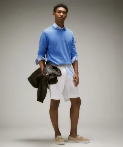 Maglia in tricot di cotone con dettagli a contrasto