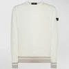 Maglia in tricot di cotone con dettagli a contrasto