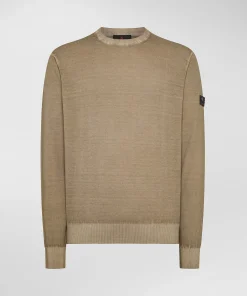 Maglia in tricot di cotone tinto capo