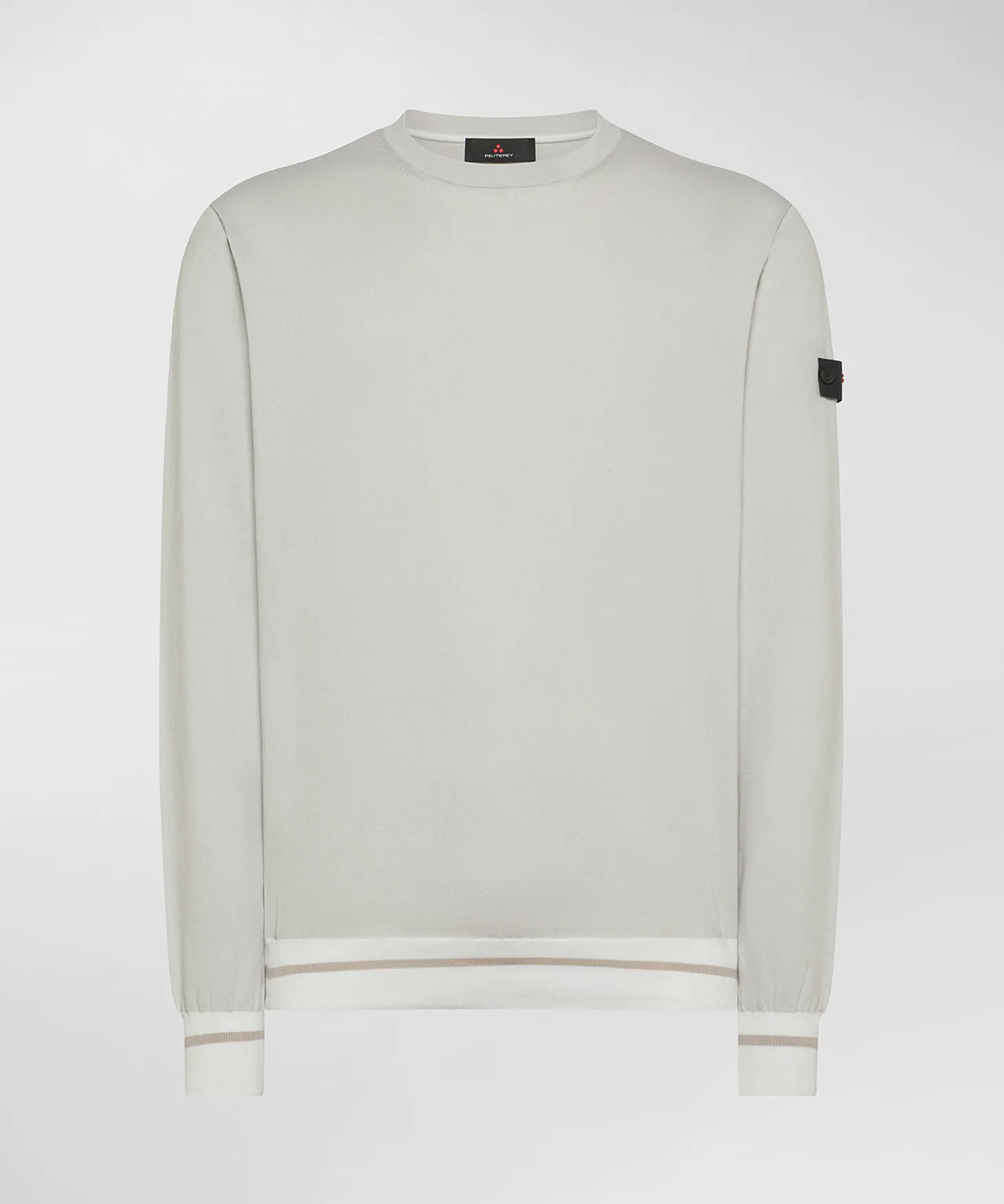 Maglia in tricot di cotone con dettagli a contrasto
