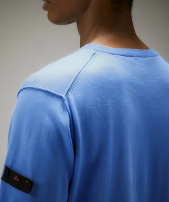 Maglia in tricot di cotone con dettagli a contrasto