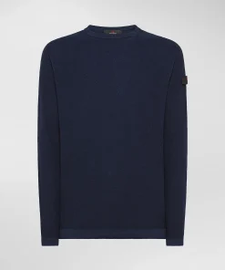 Maglia maniche lunghe in tricot effetto spugna