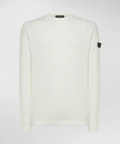 Maglia maniche lunghe in tricot effetto spugna
