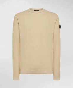 Maglia maniche lunghe in tricot effetto spugna