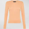 Maglia paricollo con polsini a contrasto