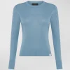 Maglia paricollo con polsini a contrasto