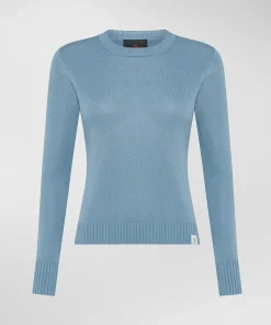 Maglia paricollo con polsini a contrasto